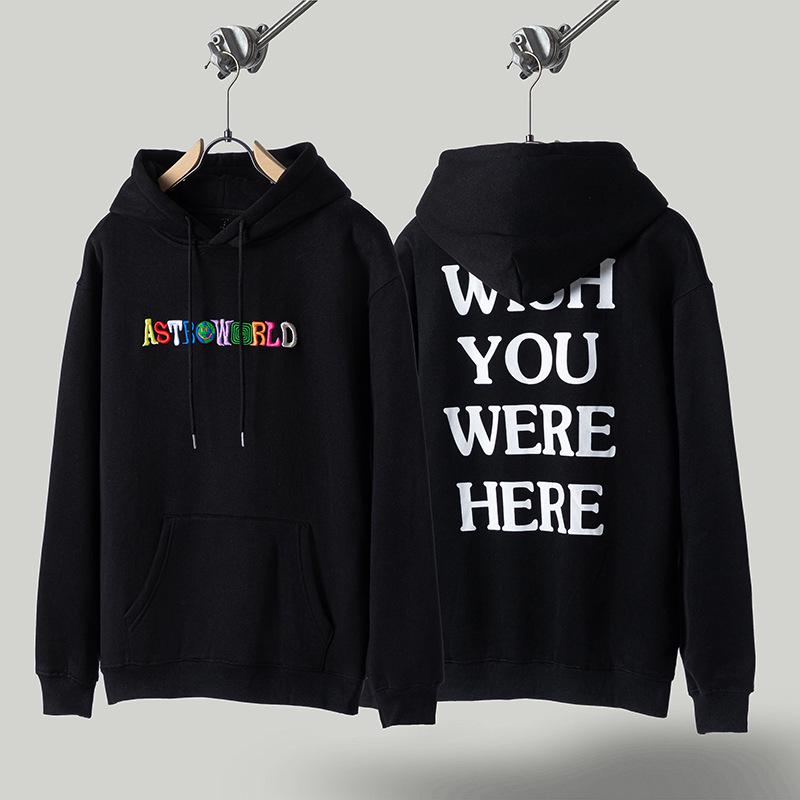 Travis Scott Inverted Hook Fleece Hoodie & Lässige Hose für Herren/Damen
