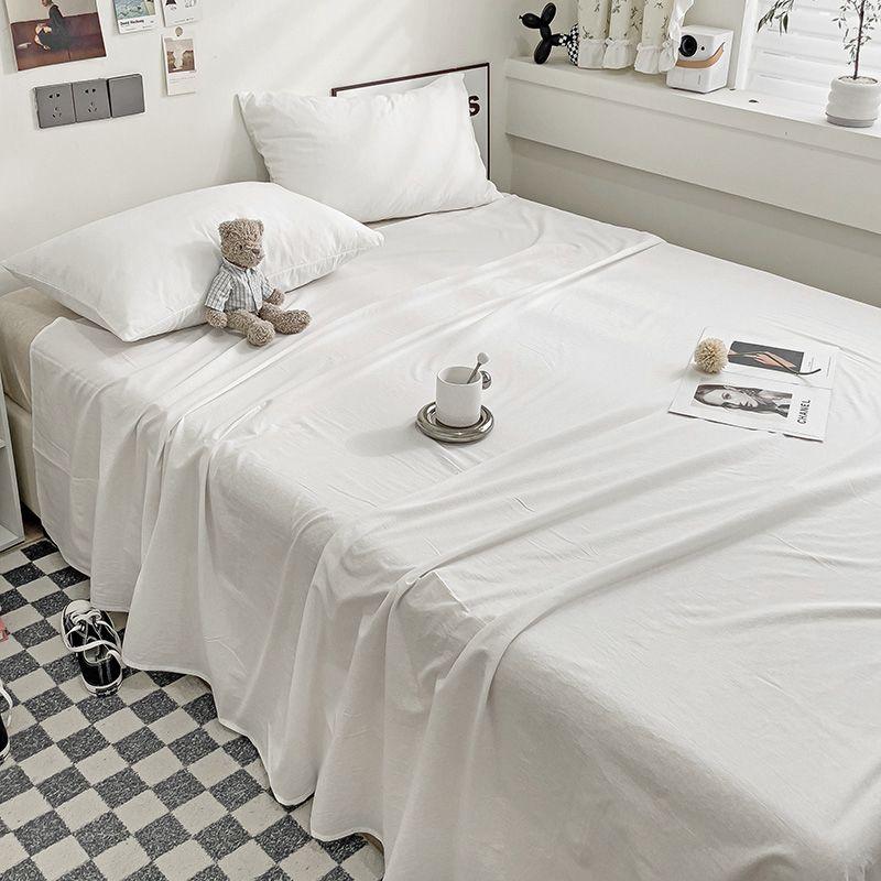 Minimalist Solid Color Thick Bed Sheet For Household Student Dormitory Single Bed