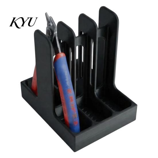 Vertical Pliers Storage 3D Printed Gridfinity Organizer, 3/6 Slot Plier Holder Rack, Needle Nose Rack Desktop Tool Tray for Pliers, Diagonal Cutters,