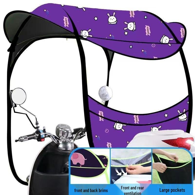 Detachable Electric Vehicle Sunshade: Thickened Canopy Awning for Battery Cars