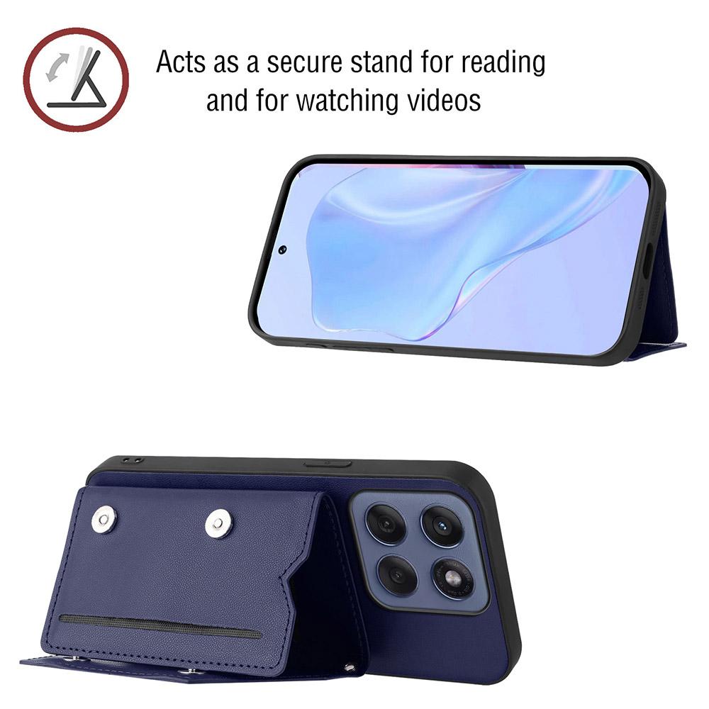 Card Holder Back Case For OPPO A5 A3 Pro A79 A78 A58 A38 A18 Reno 14 12 11 F 10 Magnetic Button-Flip Leather Wallet Phone Cover
