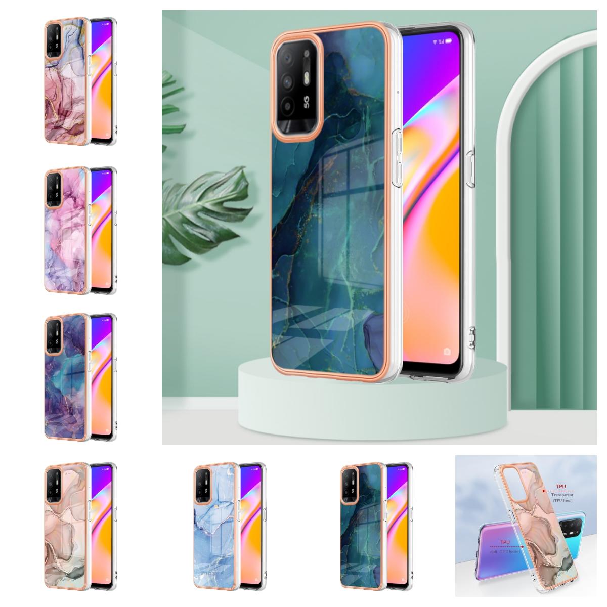 

Для Oppo A78 4G, Reno10 Pro, A98, Reno 8T, A57 4G, Realme C21Y, A15S, A74 5G с цветным мраморным узором, украшение в форме, ультратонкий мягкий чехол для телефона из ТПУ