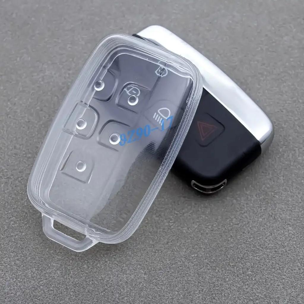 Transparent  Key Fob Case Cover Keychain For Land Range Rover Sport Evoque Velar Discovery 4 Lr4 Jaguar Xe Xf Xj