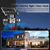 4G Solar-Powered 6MP Outdoor Waterproof Triple-Lens HD Night Vision Camera with 3-Axis Rotation