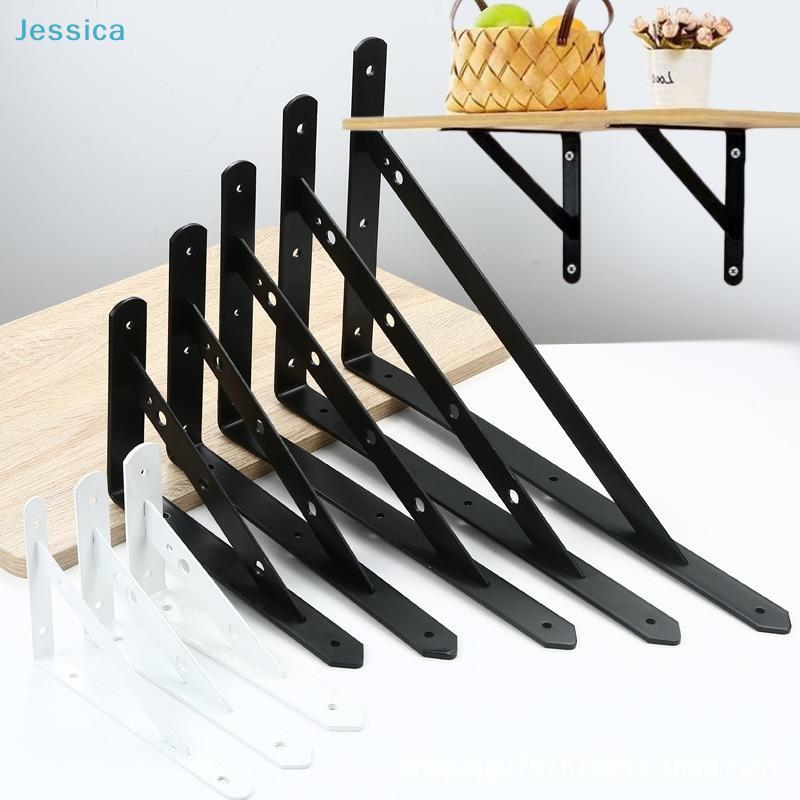 Heavy-Duty Black Metal Shelf Brackets – Wall-Mounted L-Shaped Supports For Floating Shelves In Kitchenliving Room Storage