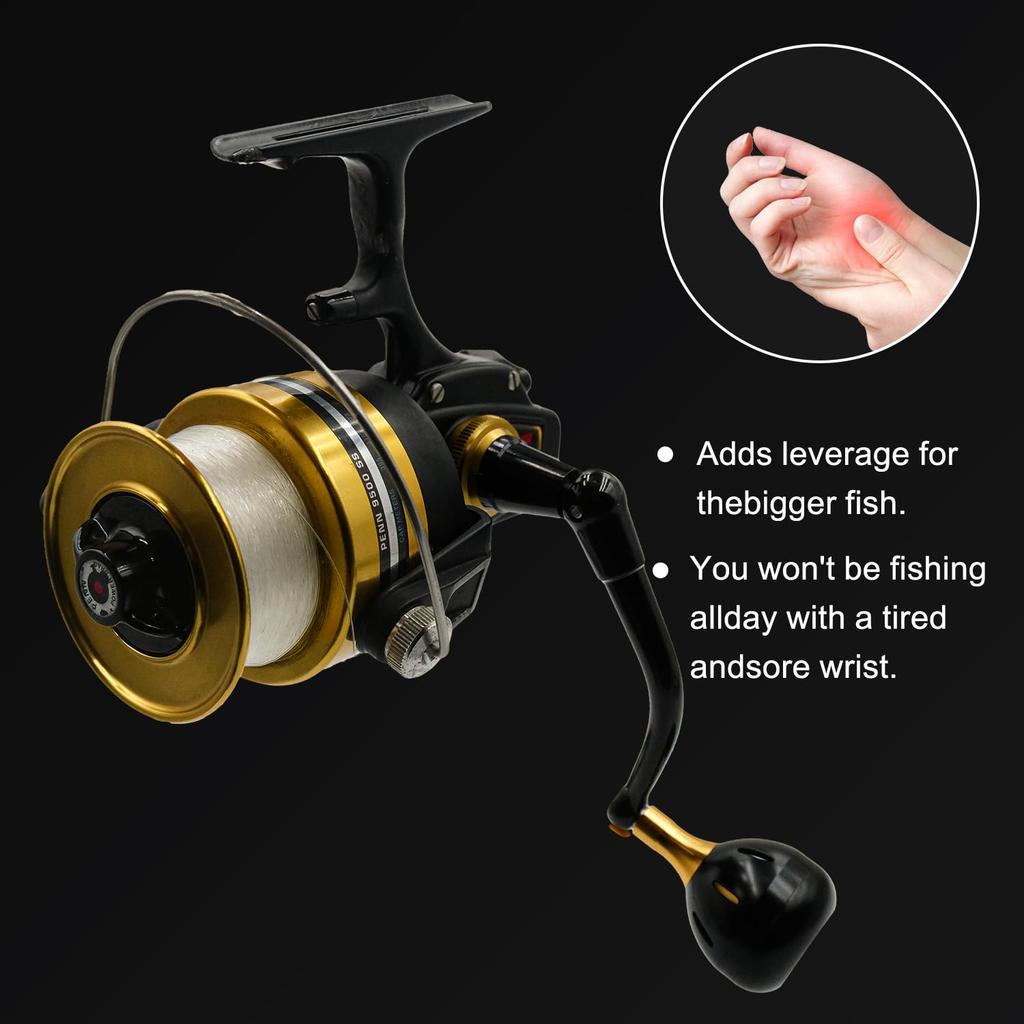 JINOHNAMILL 92mm Power Handle for Penn Spinfisher 9500SS Reel - Plug and Play
