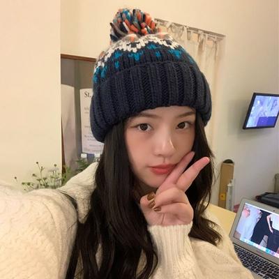 Warm Women Beanie Hats Korean Cashmere Bonnets Fashion Winter Knitted Hats  Female