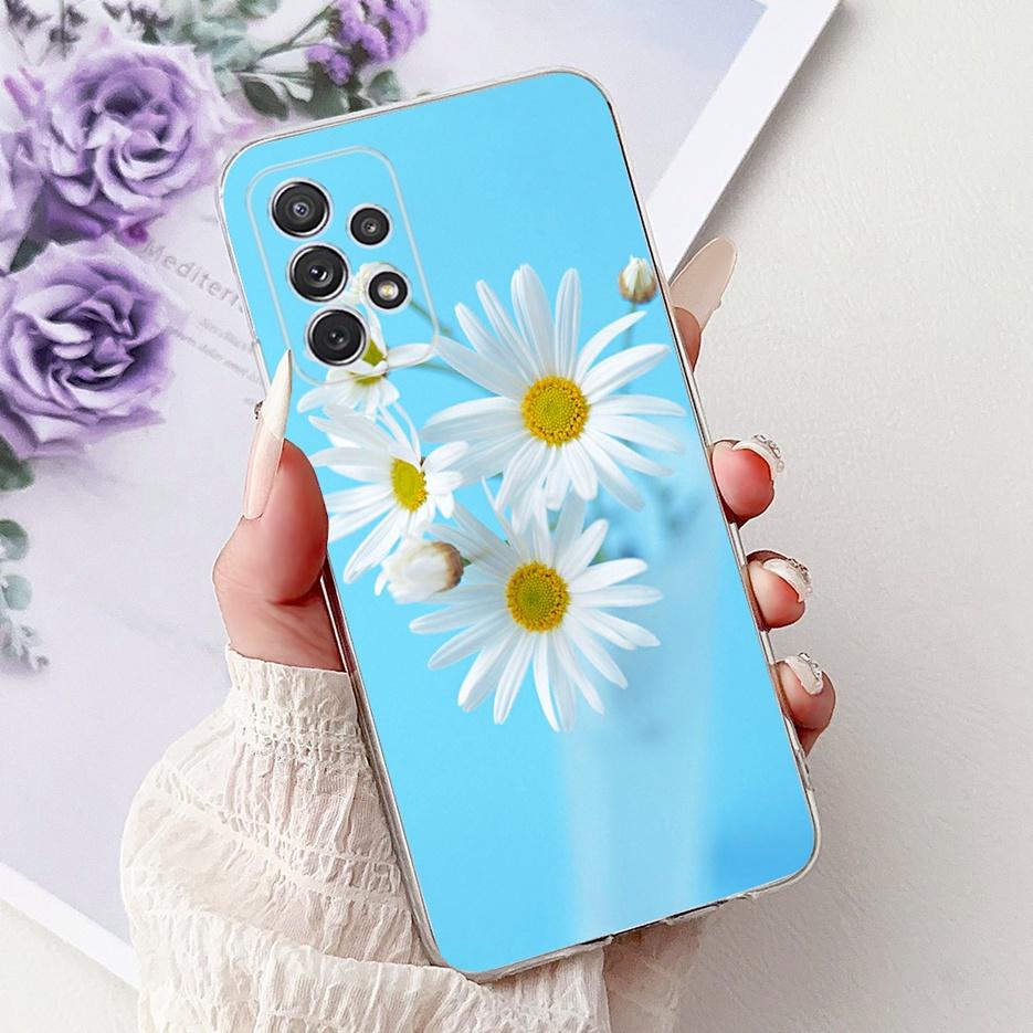 For Samsung Galaxy A32 4G Case SM-A325F Luxury Flowers Painted Cover Soft Slim Phone Case For Samsung A32 A 32 GalaxyA32 5G Bags
