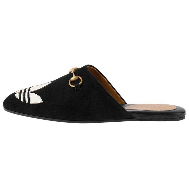 GUCCI X Adidas Originals Trefoil Slipper Black Women's 702211 DE8X0 1060