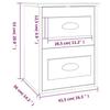 VidaXL Tables de chevet murales 2 pcs Chêne marron 41,5x36x53 cm 816407