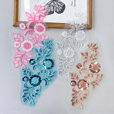 Color Handmade Beaded Sequined Wedding Dress Performance Dress Cloth Sticker Decoration Heavy Industry Jewelry Accessories Clothing Accessories