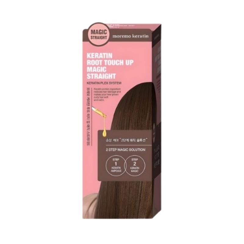 Moremo Keratin Root Touch-Up Magic Straightener – Anti-Frizz Hair Smoother for Curly Roots, 160ml | Korean Keratin Hair Straightening Cream