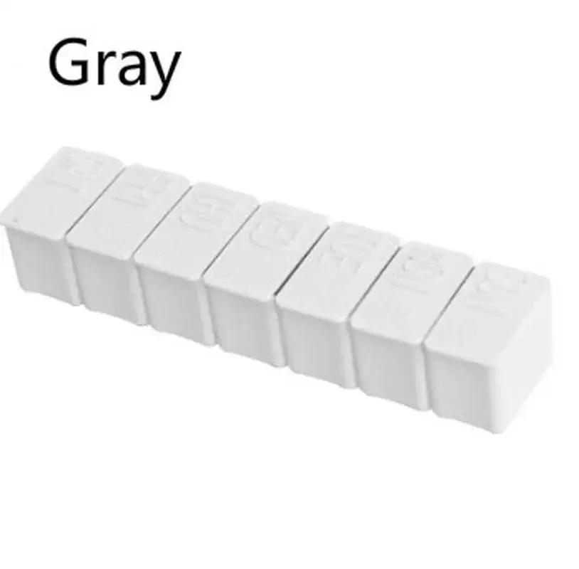 

7Grid Slot Storage Organizer Container Case Pill Splitters Portable Refillable Bottles Household Small Pill Box Week Storage Box сірий