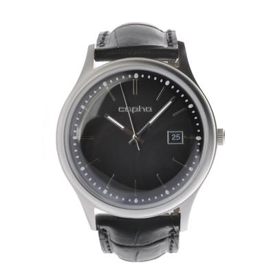 Kopha Dress Scandinavian Quartz Officially Slim Classic Crocodile Black X Watch, Design, Battery-Operated Movement, Imported, 40, Belt, Black, Men's