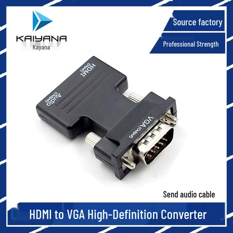 HDMI to VGA Adapter with Audio - Screen Mirroring Converter for Monitors and Projectors