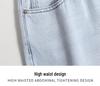 Lyocell Ice Silk Summer Jeans - Moonlight Blue Wide Leg Women's Straight Pants