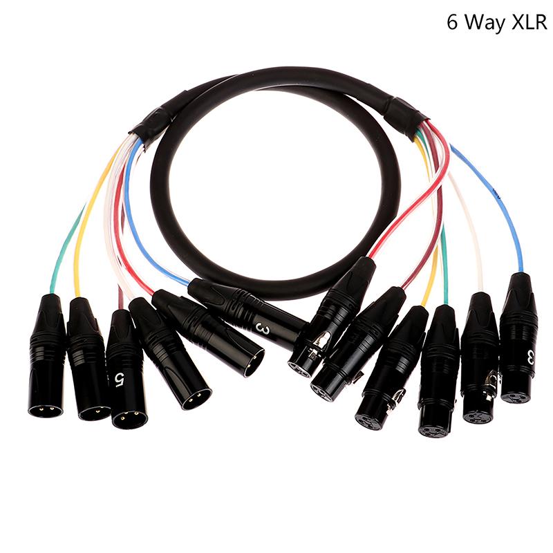 2 4 6 Channel Professional Multi-Media 3 Pin Xlr Cable Male To Female Balanced Audio Extension Cord