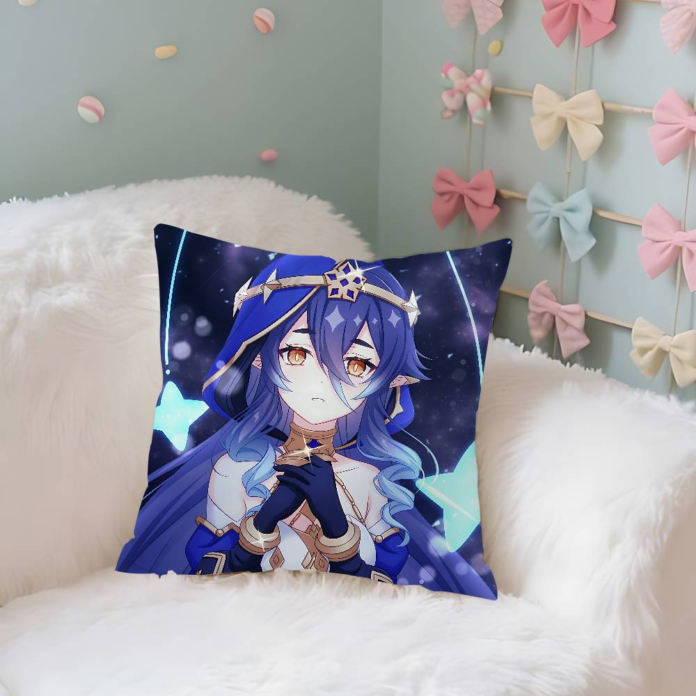 Layla Genshin Impact Pillow Case Throw Pillow Cover Nordic Vintage Style Cushion Covers Home Living Room Sofa Couch Seat