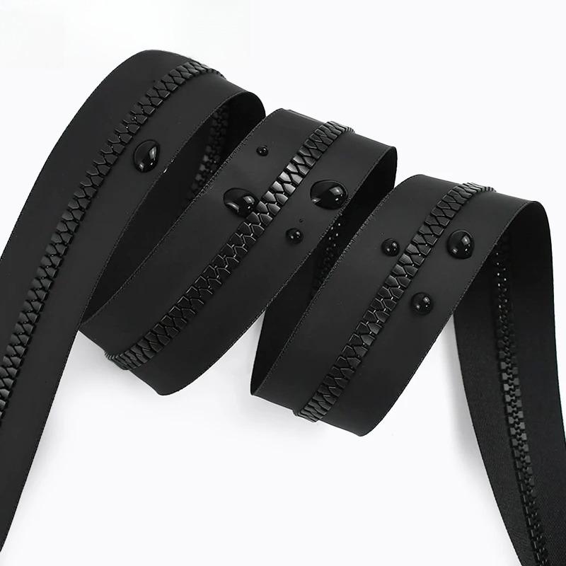 Meetee 1-5M 5# 8# Waterproof Resin Zippers with Zipper Puller Backpack Jacket Zip Sewing Garment Repair Kit DIY Accessories