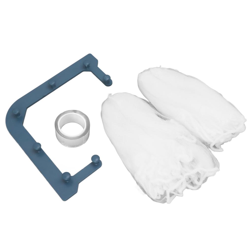 2 Sets   Houder Filter Stabiele Hoek Spoelbakzeef met 100 STuks Spoelbakzeefzakken voor Keukenafval Restjes