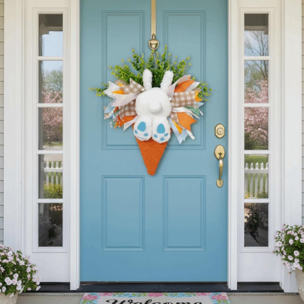Decorative Style Easter Wreath Rabbit Design Hanging Garland Bunny Decoration  Window Display