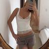 2026 Summer Sexy Lace Trim Solid Color Hot Girl Style Tank Top for Women