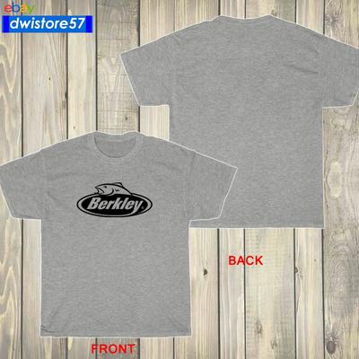 New Berkley Fishing Fish Logo Black/ Navy/ Sport Grey T-Shirt Size S - 3XL Unisex T-Shirt