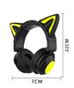 E-Greetshopping Cat Ear Bluetooth Gaming LED USB Noise for Work from School Entrance Japanese Instruction Manual Included Headphones, 5.0, Headset, Wi