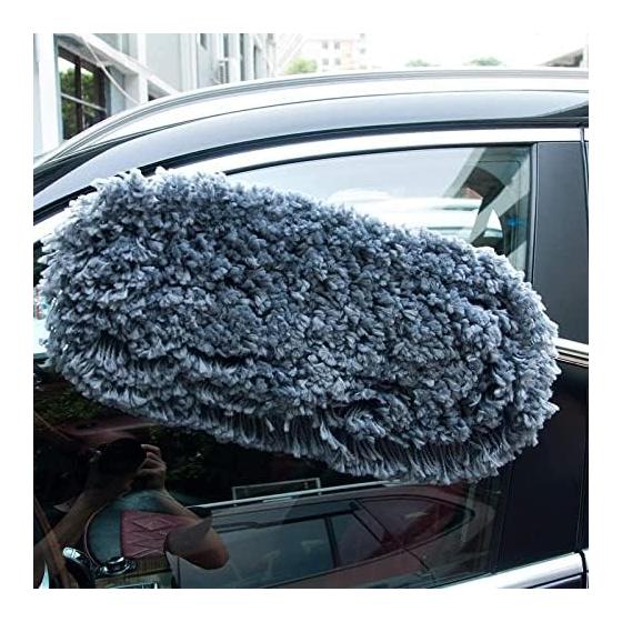 Car Wash Mop, Telescoping Waxing Duster, Dirt Removal, No Scratch, Water Wiping, Anti-Static, Car Cleaning, Car Wash Goods, Gray