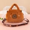 Animal Cartoon Capybara Plush Handbag Large Capacity Cartoon Shoulder Bag  Couple