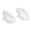 2Pcs Feather Hair Clip Faux Pearl Rhinestone Hairpin Party Headwear Headdress