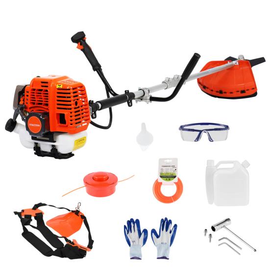 Gas String Trimmer 52cc Weed Wacker Gas Powered 2 In 1 Cordless Hedge Trimmer 2-Stroke Brush Cutter Plastic Handle & Shoulder Strap Included