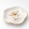 Jewelry Large Flower Ring Banquet Luxury Metal Petal Enamel Bride Ring Exquisite Temperament Wide Opening Ring Holiday Party