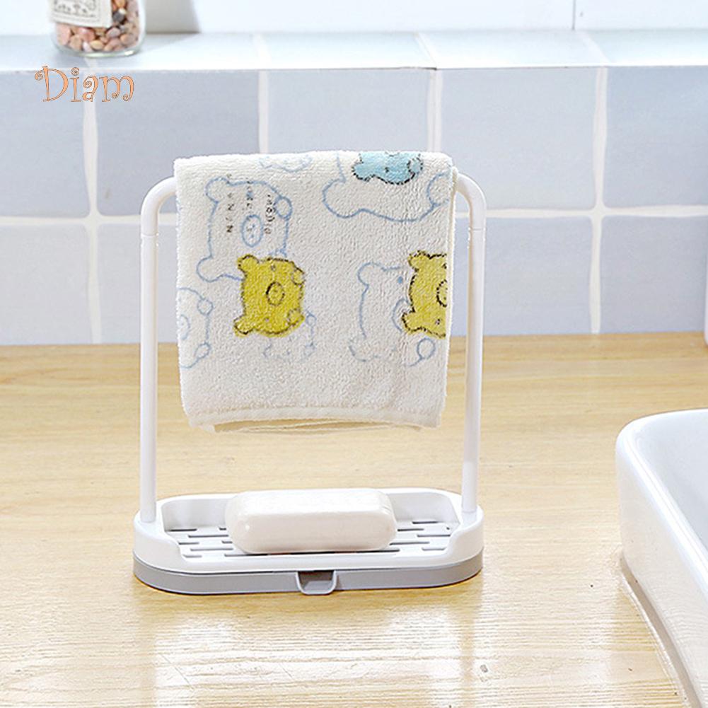 NO.HS Desktop Dish Towel Cleaning Sponge Holder Groove Organizer Storage Rack Towels Wash Cloth