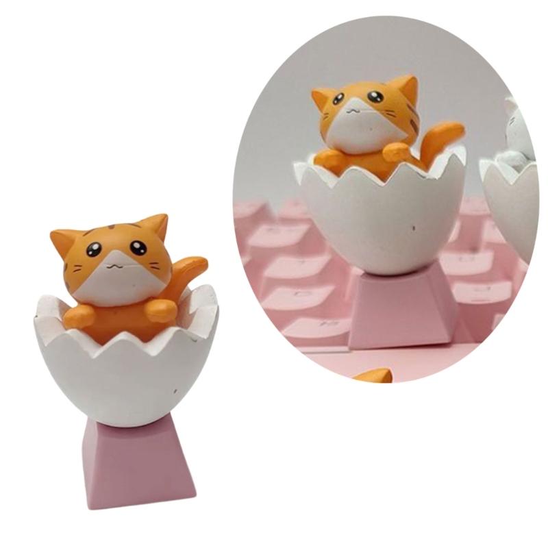 Animal Themed Keycap Eggshell Kitten Design For Crossed Switches Mechanical Keyboards Office Gaming Keycaps Replacement