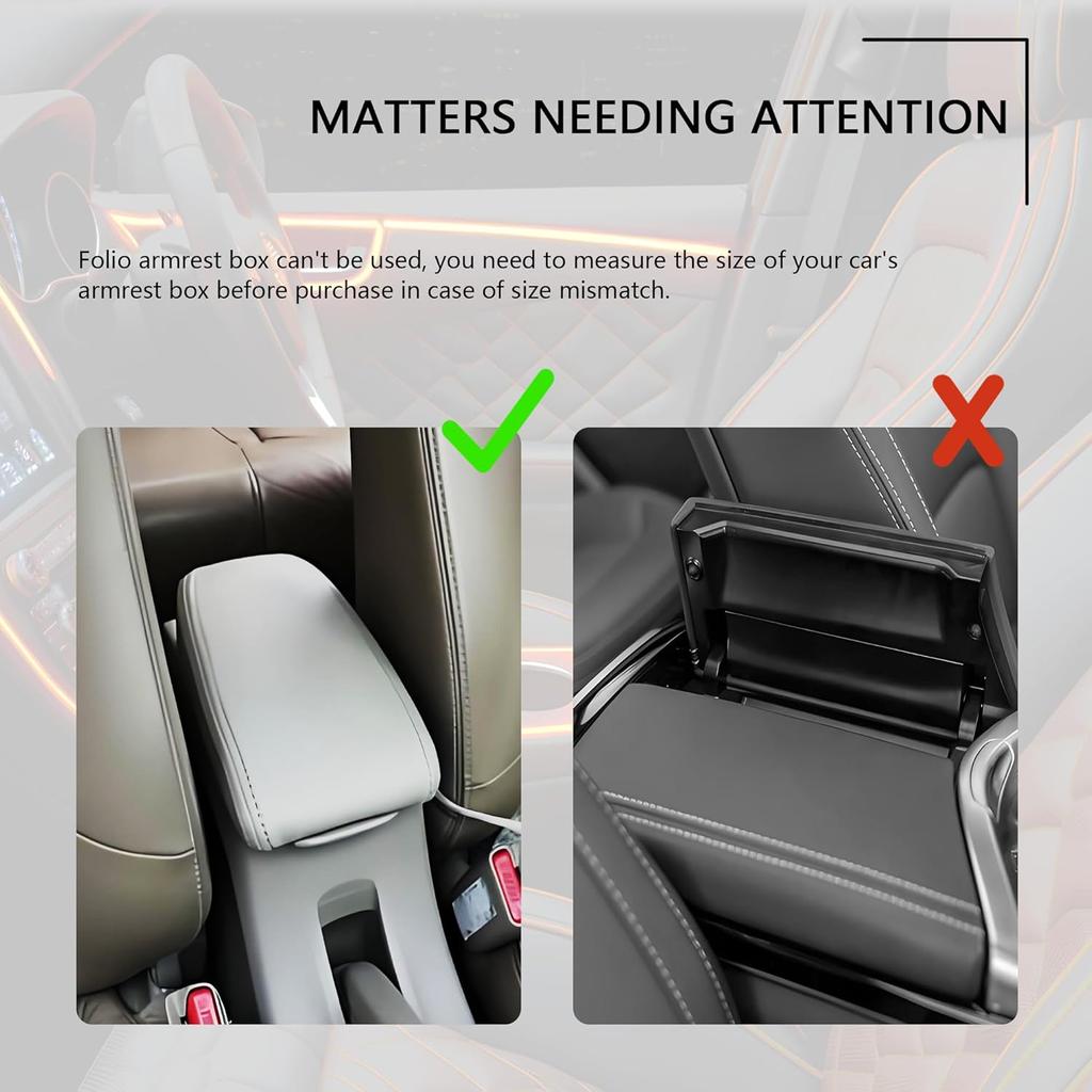 Leather Center Console Cover With Cup Holder,Booster Car Armrest Cover For Protecting Car Armrest Box & Car Decorations,Universal Car Accessories