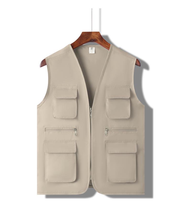 Maßgeschneiderte Outdoor-West für Freiwillige mit mehreren Taschen und Logoaufdruck für das Gemeinwohl und Veranstaltungen