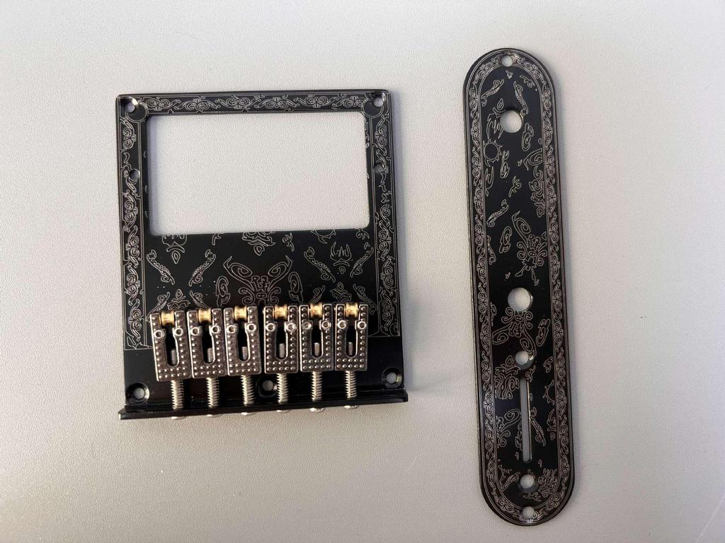 High-Grade TL Roller Tremolo Bridge with Printed Pattern for Electric Guitar