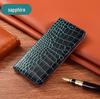 Compatible with iPhone 12 to 18: Genuine Leather Flip Protective Case