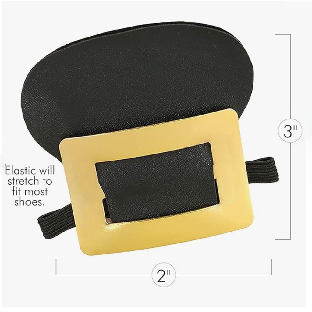 2x Gold Buckle Shoe Cover, Lightweight, Costume Accessory for Cosplay