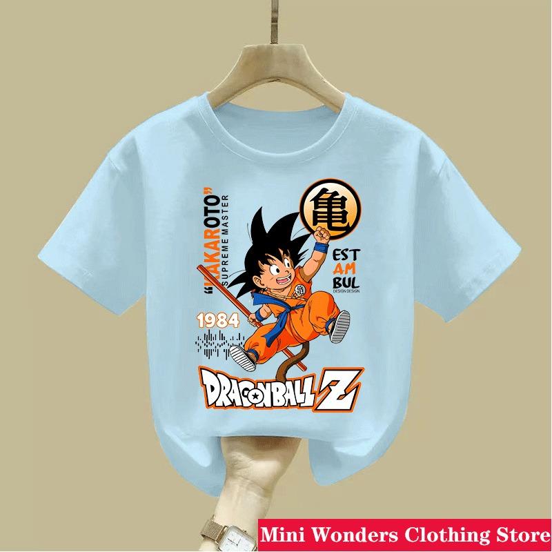 Anime Dragon Ball Son Goku Print Kids T Shirt Summer Fashion Casual T-shirt Boy Girl Unisex Children's Clothing Tshirt Tops