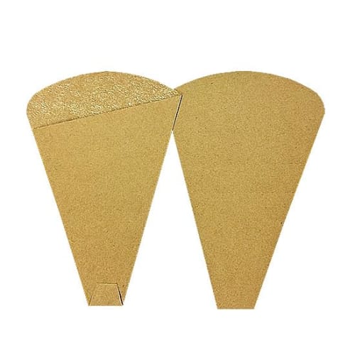 Crepe Triangular Bag, Brown, Perforated (100)