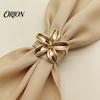 Anti Slip Scarf Ring Rings for Women, Metal Flower Buckle And Slides, Shirt Delicate Neckline Shape Tool Tightener Ties Clip Silk Scarf, Shawl,