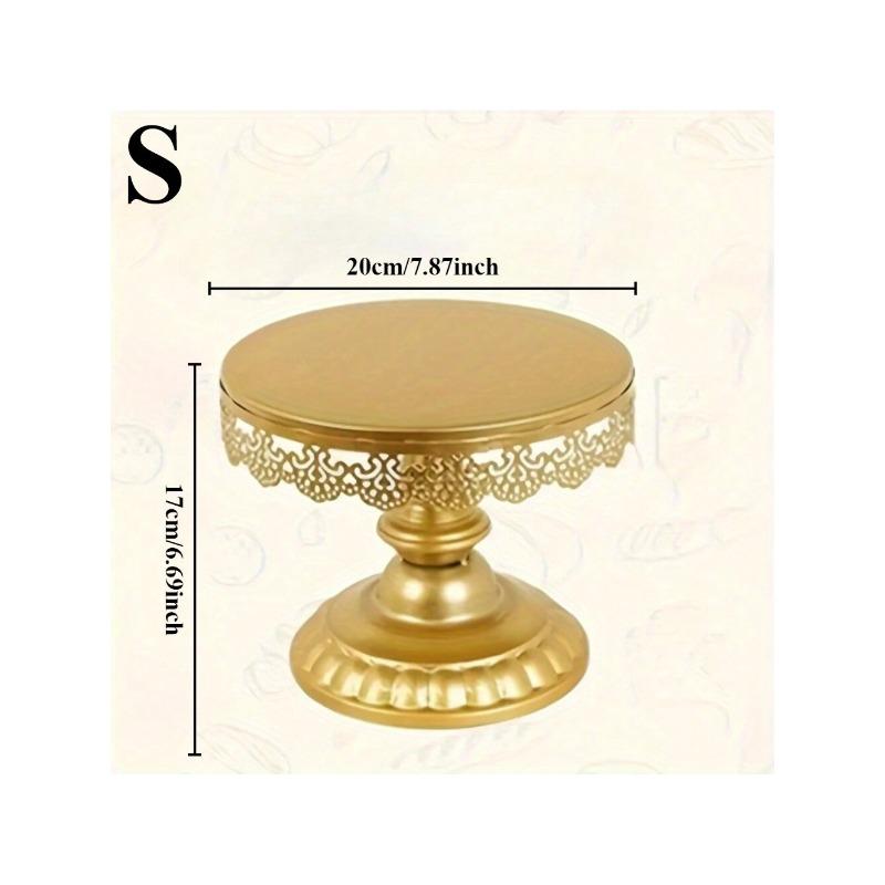 

Golden Lace Iron Cake Stand Perfect for Wedding and Party Dessert Tables Vintage Design for Special Celebrations and Events