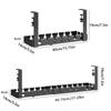 Extendable Under Desk Cable Management Tray Sturdy No Drilling Cord Hider Raceway Space Saving Wire Organizer Cable Tray
