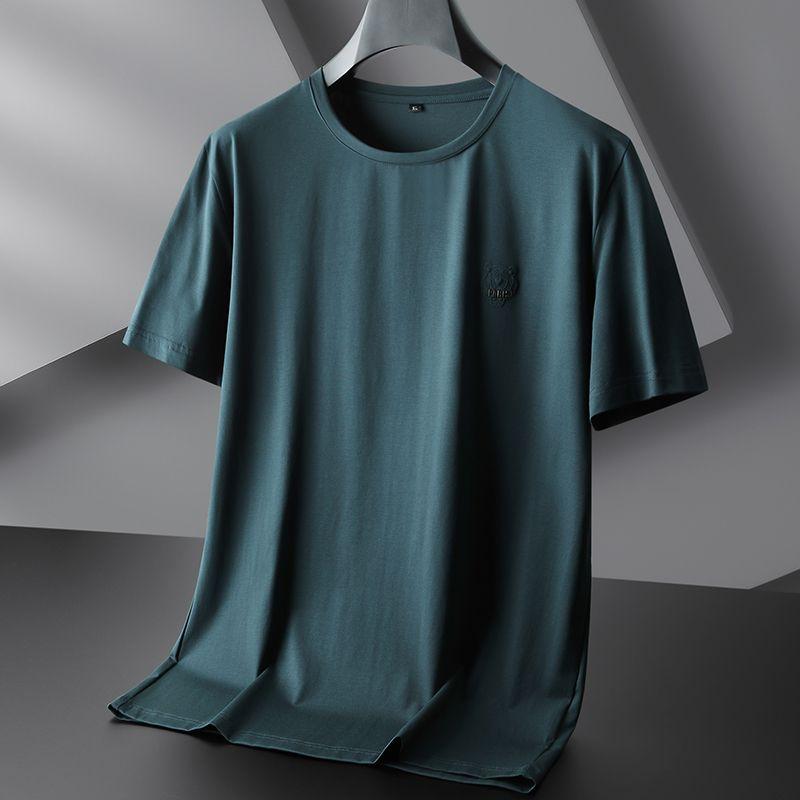 

Modal Counter Cut-off Western plus Size Short Sleeve T-shirt Dark green 5XL [100.00 kg-110.00 kg]]