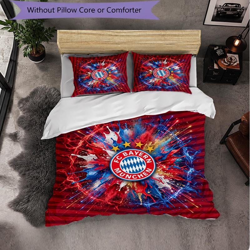 Set Biancheria da Letto Bayern Monaco Modello 3 Pezzi Morbida Copripiumino in Microfibra con Federe per Camera da Letto