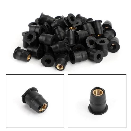 M5 M6 Motorcycle Windshield Screws Bolts Nut Metric Rubber Well Nuts 10/20/50/100pcs Fastener Screws Bolts Nuts