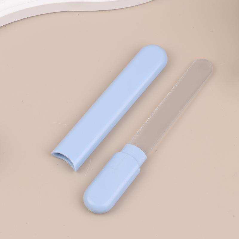 Glass Nail File With Case, Crystal Diamond Salon Best Beauty Nail Buffer For Natural And Acrylic Nail
