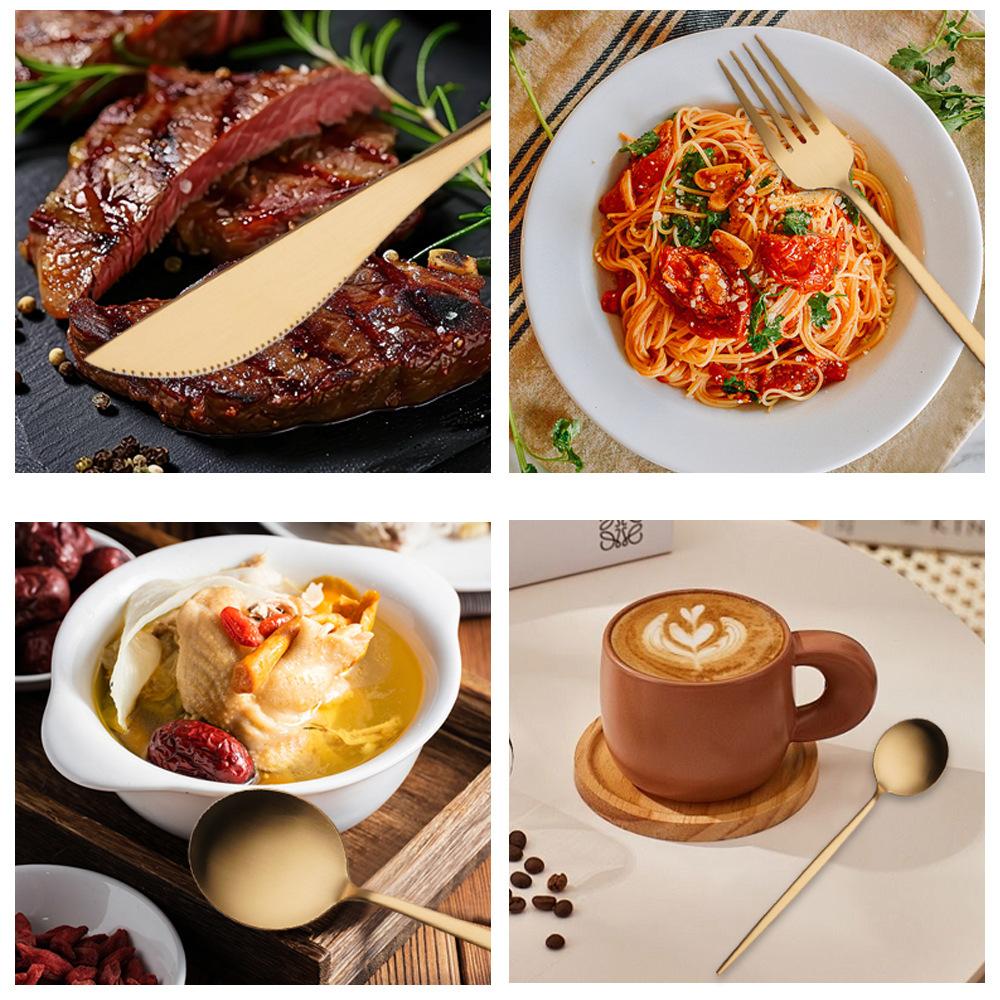 25 Years of New Stainless Steel Tableware Set, Tableware Portuguese Knives, Forks and Spoons 24-piece Gift Box Set